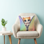 Coussin Cute Chat Coloré Enfants (Chaise)
