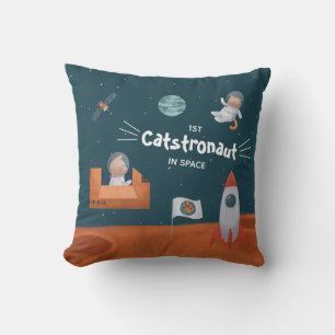 Coussin Cute chat dans l'espace, Chats sur Mars, Amusant