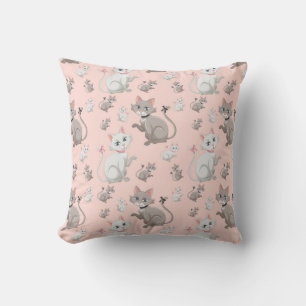 Coussin Cute Chat Et Motif Kitten