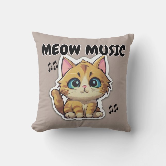 Coussin Cute chat Meow Chat (Recto)
