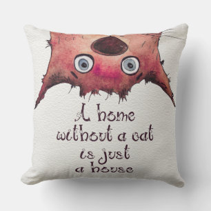 Coussin Cute Chats Aquarelle Chats Citations Drôle Chats