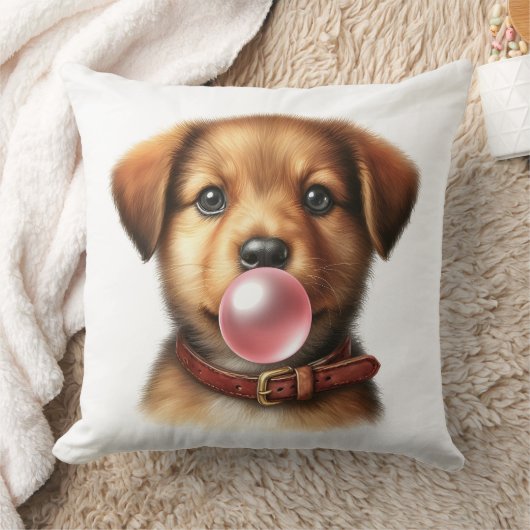 Coussin Cute Chien Chien Poussant Bubble Gum Nursery (Couverture)