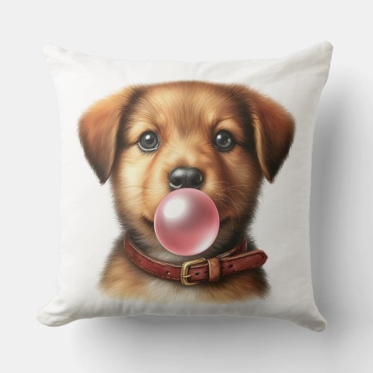 Coussin Cute Chien Chien Poussant Bubble Gum Nursery (Recto)