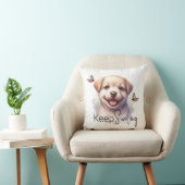 Coussin Cute Chiot Garder Le Sourire Personnalisé (Chaise)