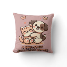 Cute Chiot & Kitten Hug - Adorable Design Kawaii
