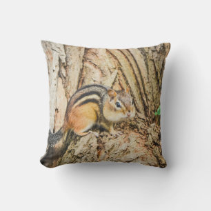 Coussin Cute Chipmunk Animaux sauvages Nature Pill extérie
