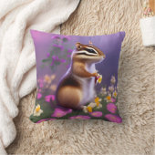 Coussin Cute Chipmunk en Fleurs (Couverture)