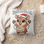 Coussin Cute Christmas Dik-Dik – Festive Holiday Lights & (Couverture)