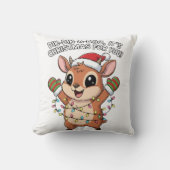 Coussin Cute Christmas Dik-Dik – Festive Holiday Lights & (Recto)