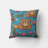 Coussin Cute Chubby Bear Natation (Verso)