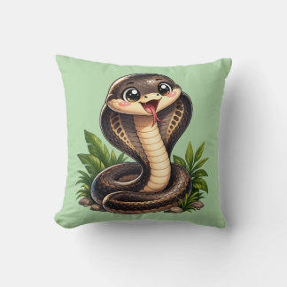 Coussin Cute Cobra Snake Kawaii Cushion Pillow