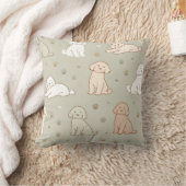Coussin Cute Cockapoo Pattern Pillow | Dog Lover Cushion (Couverture)