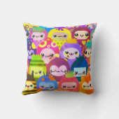 Coussin Cute Colorful Cartoon People Characters (Verso)
