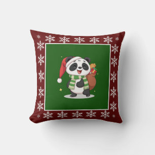Coussin Cute Cosy Panda tendance Porter Noël Pas de photo