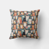 Coussin Cute couleur Whimsical Kittens Motif (Verso)