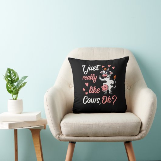 Coussin Cute Cow Funny Farm Ranch Animal (Chaise)