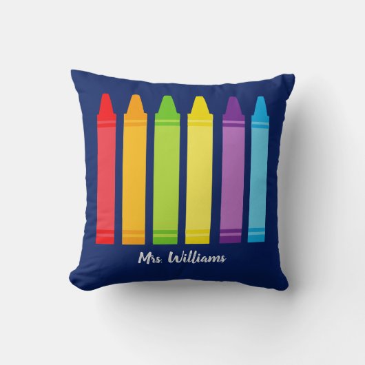 Coussin Cute Crayon Enseignant élémentaire Salle de classe (Recto)