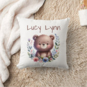 Coussin Cute Cute Bear Cub Nursery Wall Art (Couverture)