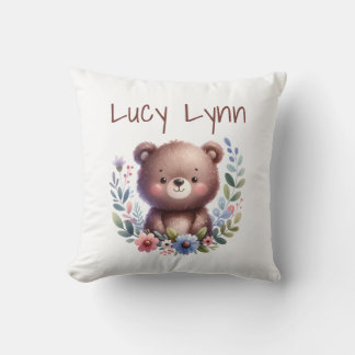 Coussin Cute Cute Bear Cub Nursery Wall Art