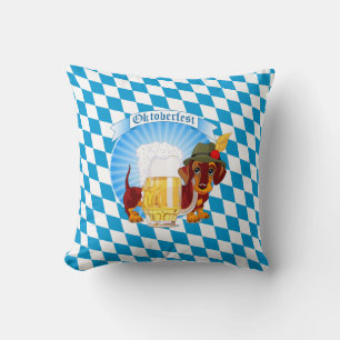 Coussin Cute Dachshund Oktoberfest