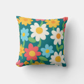 Coussin Cute Daisy Flower Botanique motif école girly (Recto)