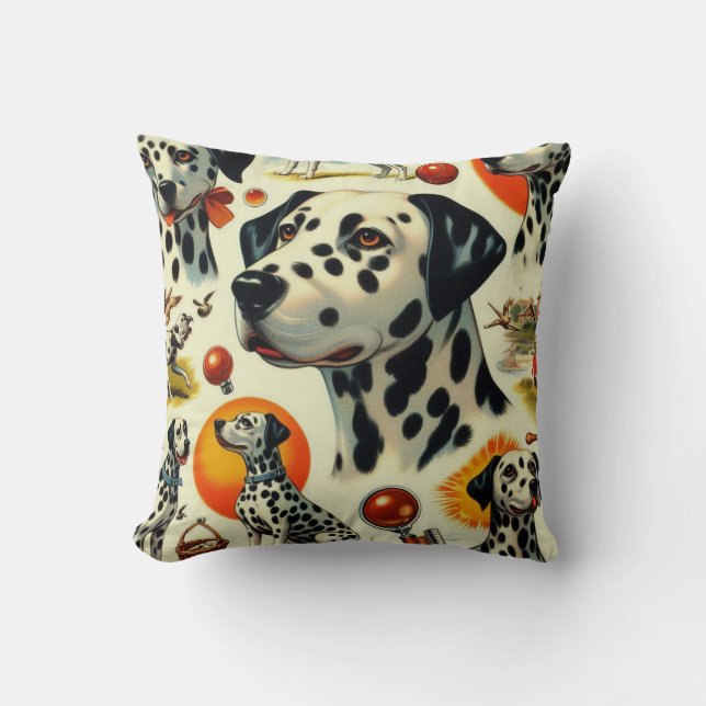 Coussin Cute Dalmatien sans joint (Recto)