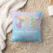 Coussin Cute Dinosaur Unicorn Rainbow ballon Anniversaire  (Couverture)