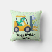 Coussin Cute dinosaure Construction Camion garçon B2S Anni (Recto)