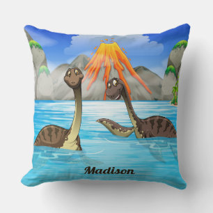 Coussin Cute Dinosaures nom personnalisé lancer des oreill