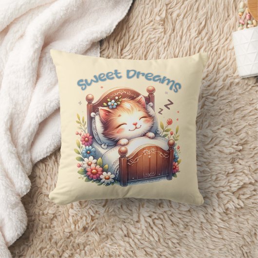 Coussin Cute dormir Kitten Sweet rêves décoration de crèch (Couverture)