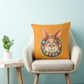 Coussin Cute Easter Bunny – Spring Flowers almofada (Chaise)
