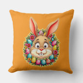 Coussin Cute Easter Bunny – Spring Flowers almofada (Recto)