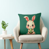 Coussin Cute Easter Bunny with Chocolate Egg almofada (Chaise)