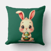 Coussin Cute Easter Bunny with Chocolate Egg almofada (Recto)