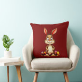 Coussin Cute Easter Bunny with Chocolate Eggs - almofada (Chaise)
