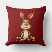 Coussin Cute Easter Bunny with Chocolate Eggs - almofada (Recto)