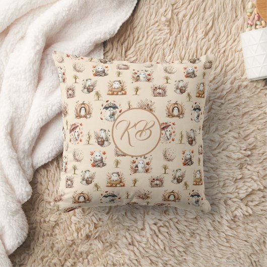 Coussin Cute Éffrayant Fantômes Whimsical (Couverture)