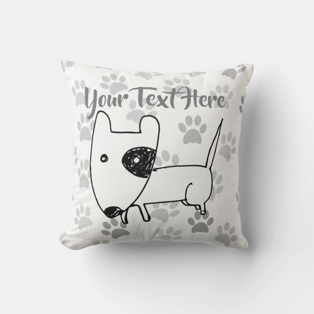 Coussin Cute English Bull Terrier (Recto)