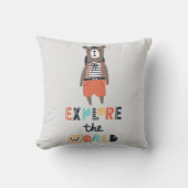 Coussin Cute Exploration Ours (Recto)