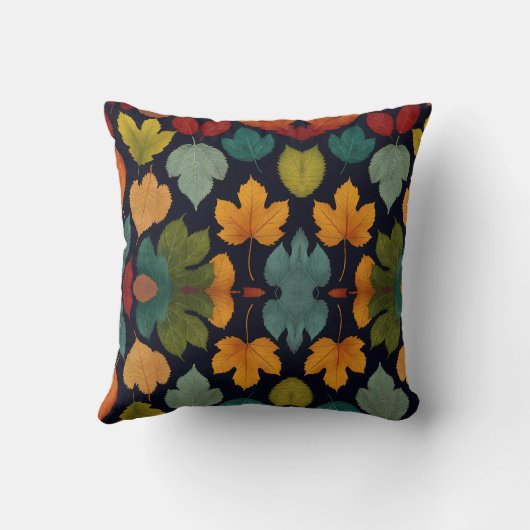 Coussin Cute feuille multicolore (Verso)