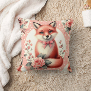 Coussin Cute Floral Baby Fox