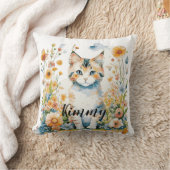 Coussin Cute Floral Chat bébé (Couverture)