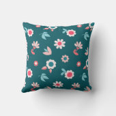 Coussin Cute Floral Pattern Nursery Throw Pillow (Verso)