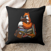 Coussin Cute Fox livre animal de lecture (Couverture)