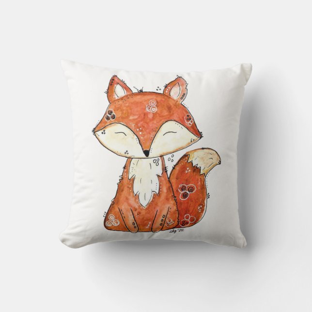 Coussin Cute Fox Whimsical (Recto)