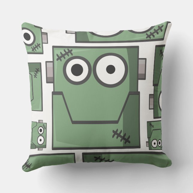 Coussin Cute Frankenstein Carré Halloween (Verso)