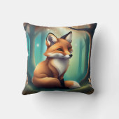 Coussin Cute Fuzzy Fox Animal Pour Nourriture (Verso)