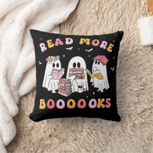 Coussin Cute Ghost Book Lire plus Livres Funny Teachers