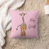 Coussin Cute Giraffe drawing, safari animals (Couverture)