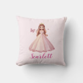 Coussin Cute Girly Pink Princess Personalised Cushion (Recto)